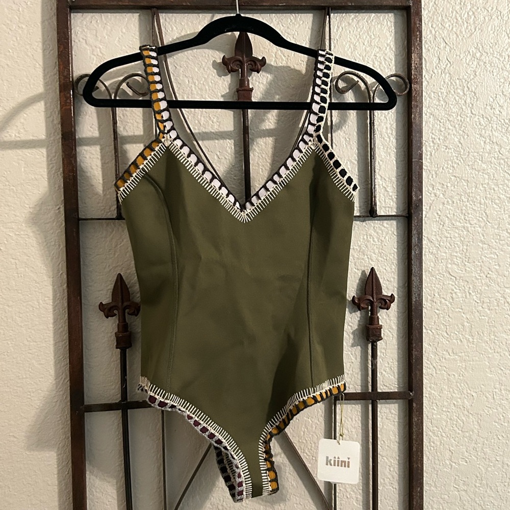 Kiini Olive One Piece Bathing Suit